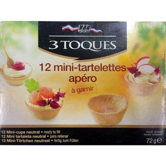 3 TOQUES Mini-Tartelettes 12 Stück Karton 72 g