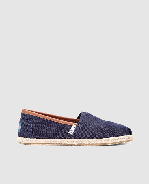 Alpargatas planas de mujer Toms azules