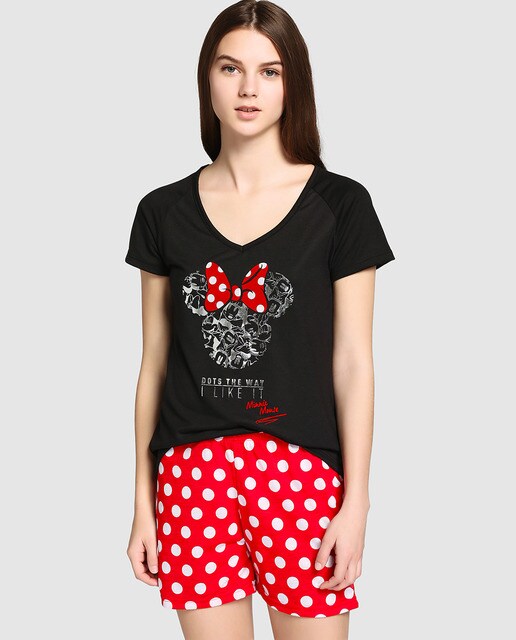 Pijama de mujer Disney corto con print de Minnie Mouse · Disney · Moda