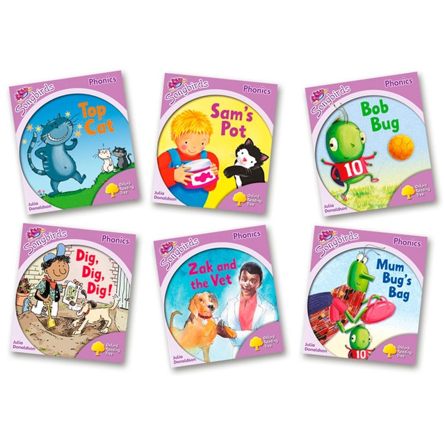 Oxford reading tree songbirds phonics level 1+: mixed pack of 6 (Tapa blanda)