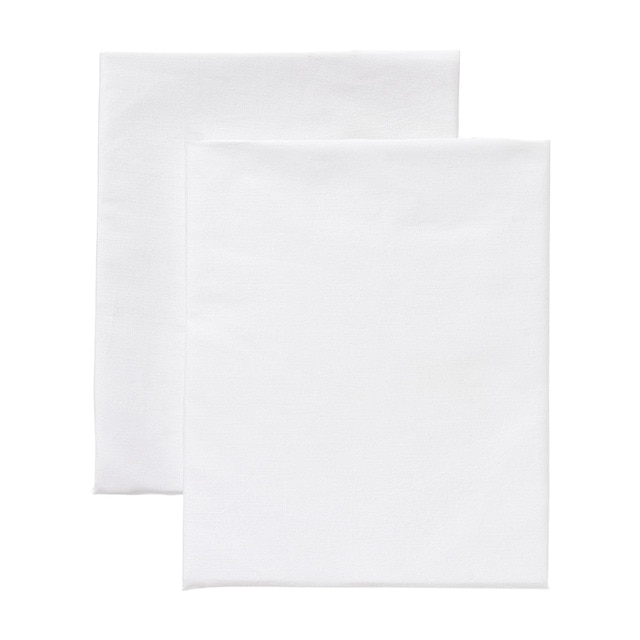 Juego de 2 Sábanas Bajeras para Cuna (60 x 120 cm.) Cotton Juice Baby Home Solid blanco