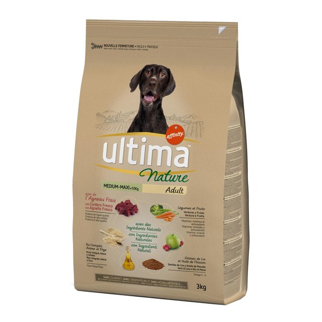 Ultima Nature - Pienso Para Perros Adultos Medium / Maxi Cordero 3 Kg