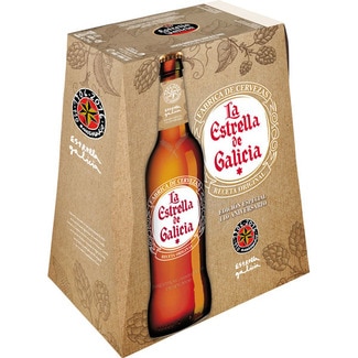 ESTRELLA GALICIA Receta Original cerveza rubia pack 6 botella 33 cl Edición Especial 110 Aniversario - Hipercor