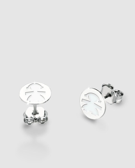 LeBebè - Pendientes Niña En Oro Con Esmalte LeBebé