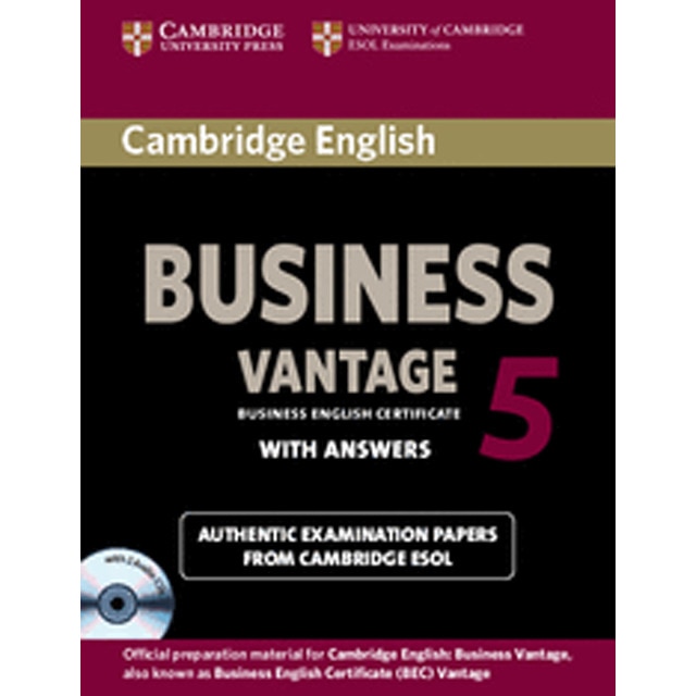Cambridge english business 5 vantage self-study pack (student's book with answers and audio cds (2) (Tapa blanda)