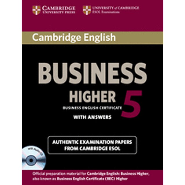 Cambridge english business 5 higher self-study pack (student's book with answers and audio cd) (Tapa blanda)