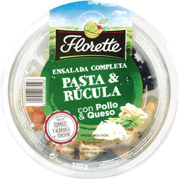 Salada Completa de Rúcula com Massa embalagem 315 g