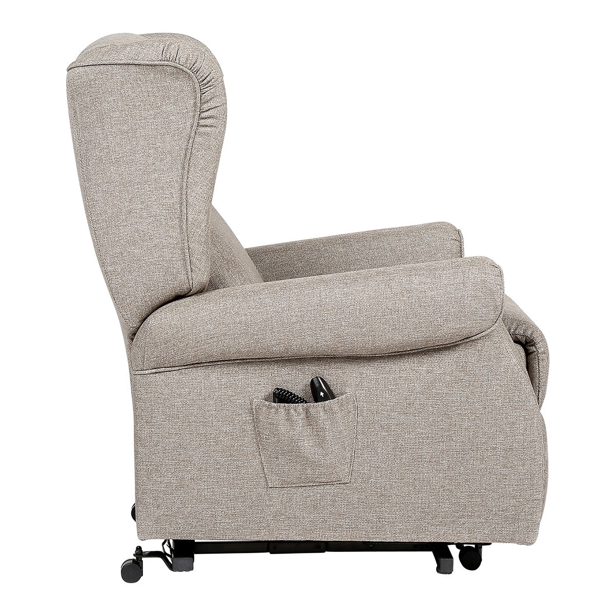Cadeirão de Orelhas Estofado com Relax Elétrico e Power Lift Meira Bege-6