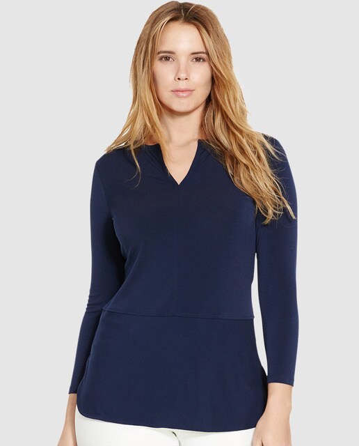 plus size navy blue shirt