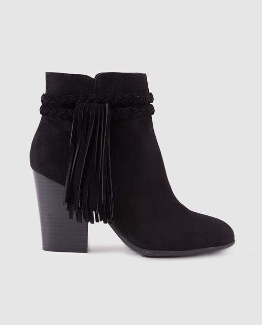 women's short boots with fringe