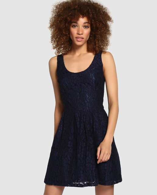 coast navy lace dress