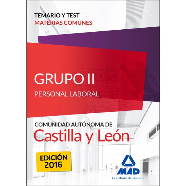 Grupo 2 p-laboral temario-test común castilla-león (Tapa blanda)