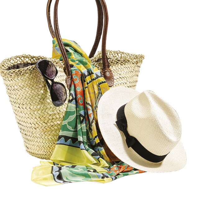 beach bag and hat set