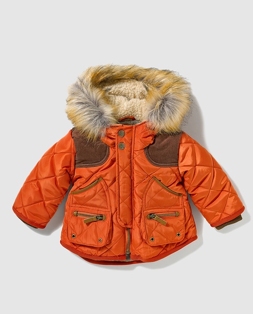 boys orange parka