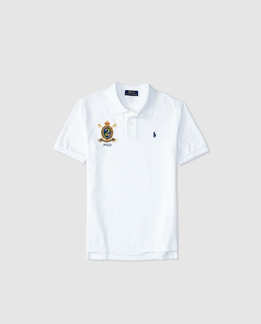 boys white ralph lauren polo shirt