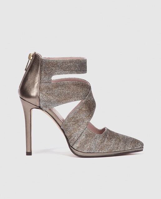 Zapatos de salón de mujer Lodi en tejido metalizado de plata