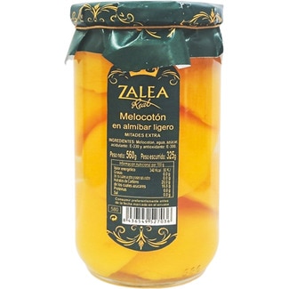 ZALEA Real melocotón en almíbar lígero frasco 325 g neto escurrido