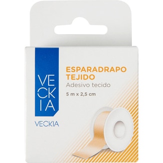 VECKIA skin-coloured fabric tape 5 m x 2.5 cm box 1 each
