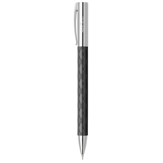 Portaminas Ambition Rhombus Faber-Castell Negro y Metal.