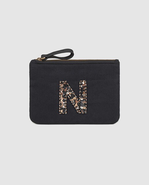 Monedero En Color Negro Con La Letra N El Corte Inglés