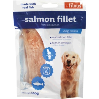 Les Filous Snack para Cão Filete de Salmão embalagem 100 g
