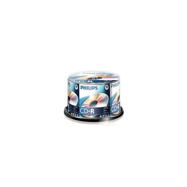 Imagem 0 de Cake CD-R 700 MB / 80 min 52x Philips (Spindle Pack com 50 unidades)