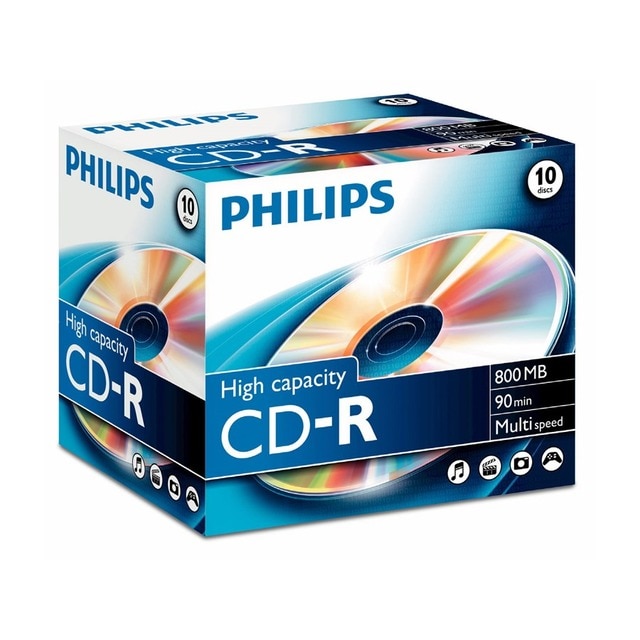 Imagem 0 de Jewel Case CD-R 90 min 800MB 40x Philips (1 unidade)