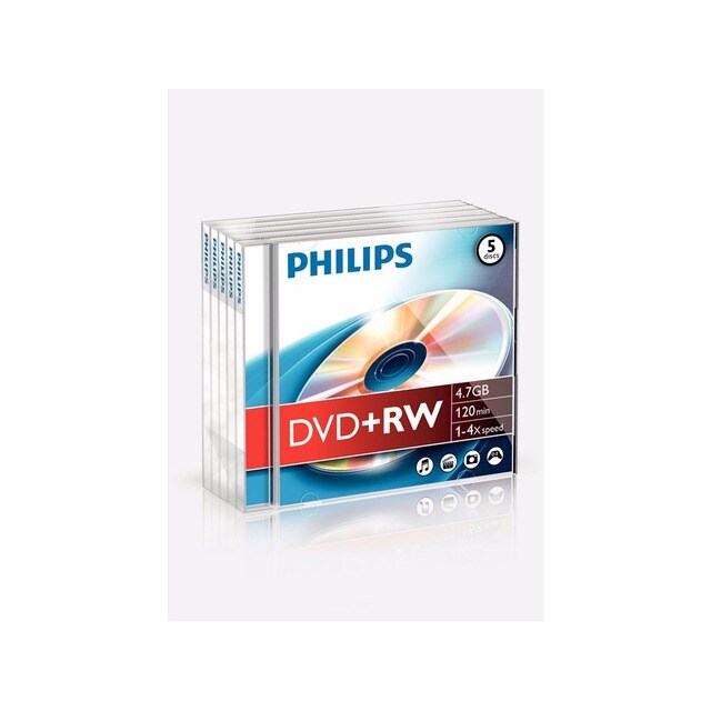 Imagem 0 de Jewel case DVD+RW 4,7GB 4x Philips (1 unidade)