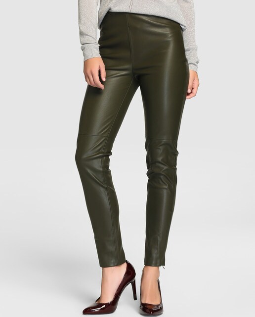 faux leather trousers women