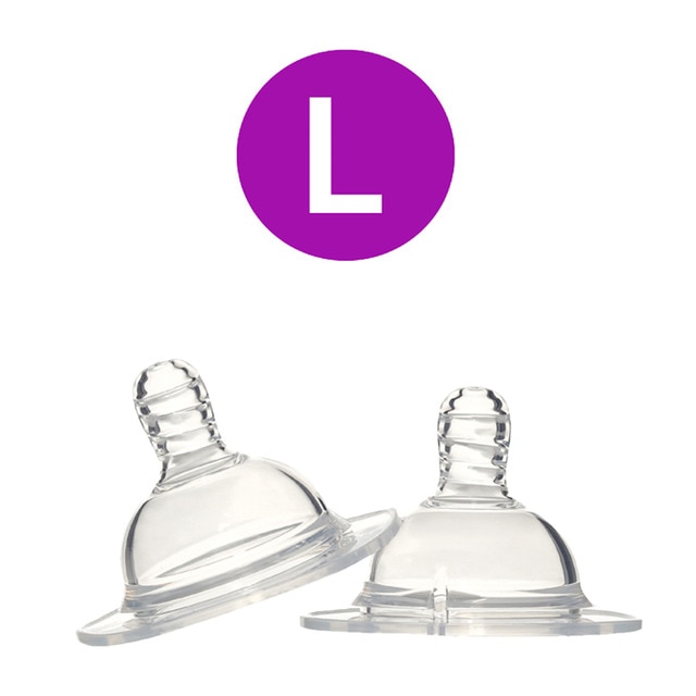 Pack de 2 Tetinas Anticólicos Silicona Twistshake Talla L Large (+4 M.) transparente