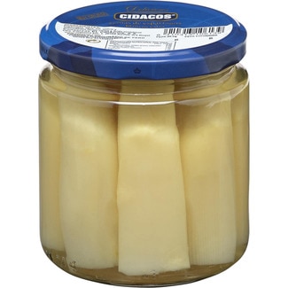 CIDACOS extra thick white asparagus tips flask 205 drained weight g