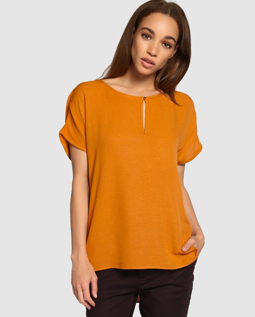 blusas naranjas de moda
