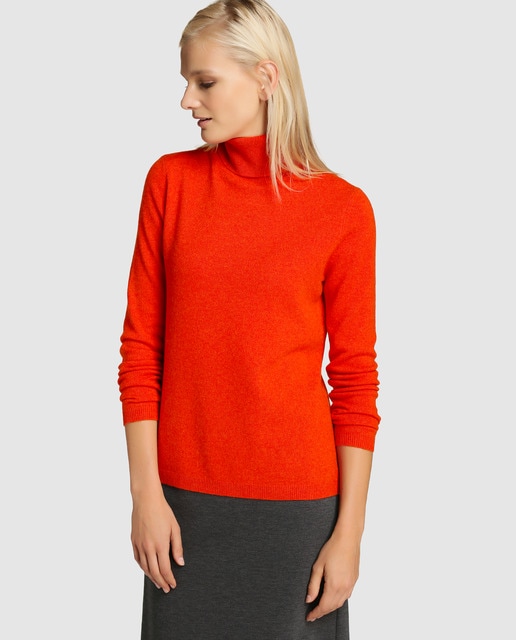 Jersey básico de mujer Cashmere con cuello alto · Cashmere · Moda · El