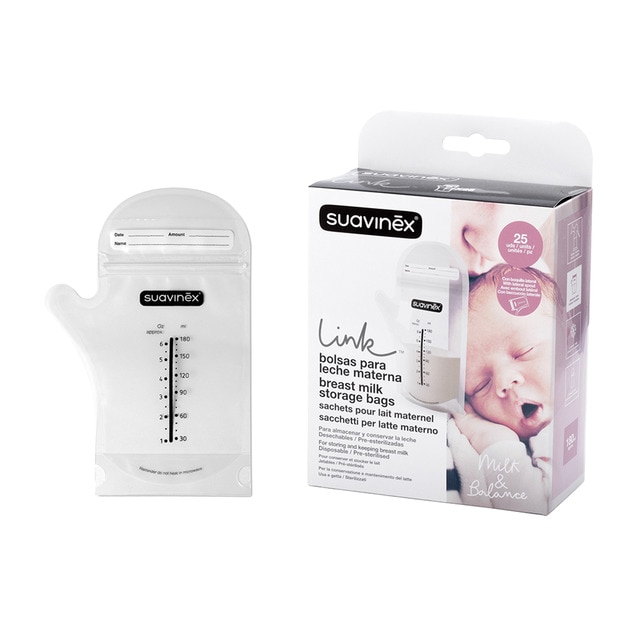 Bolsas Suavinex para Leche Materna Link transparente