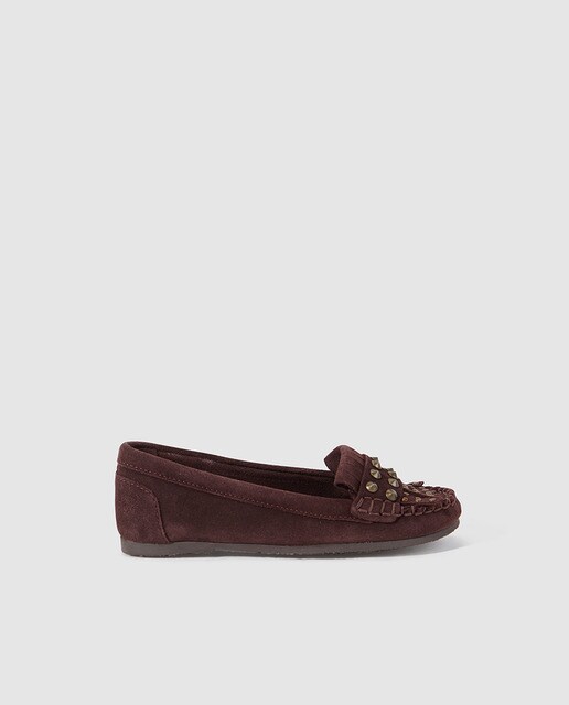 maroon moccasins