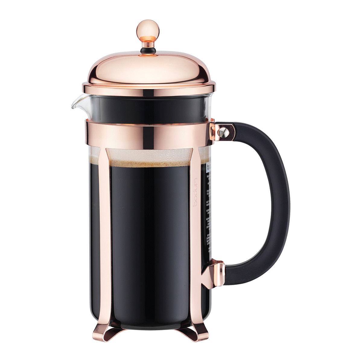 Cafetera de émbolo de cristal borosilicato Bodum Chambord