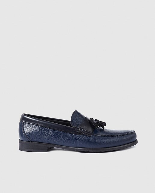 Mocasines Castellano De Piel Azules Hombre oCWErxeQdB