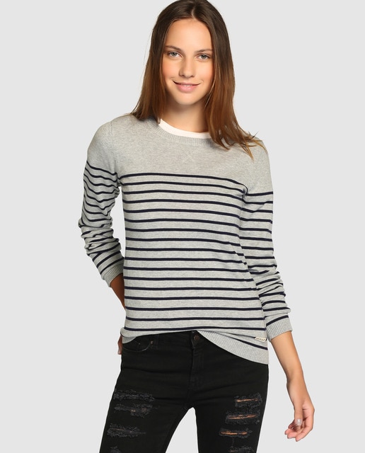 Jersey de mujer Green Coast de rayas con cuello caja · Green Coast · Moda · El Corte Inglés