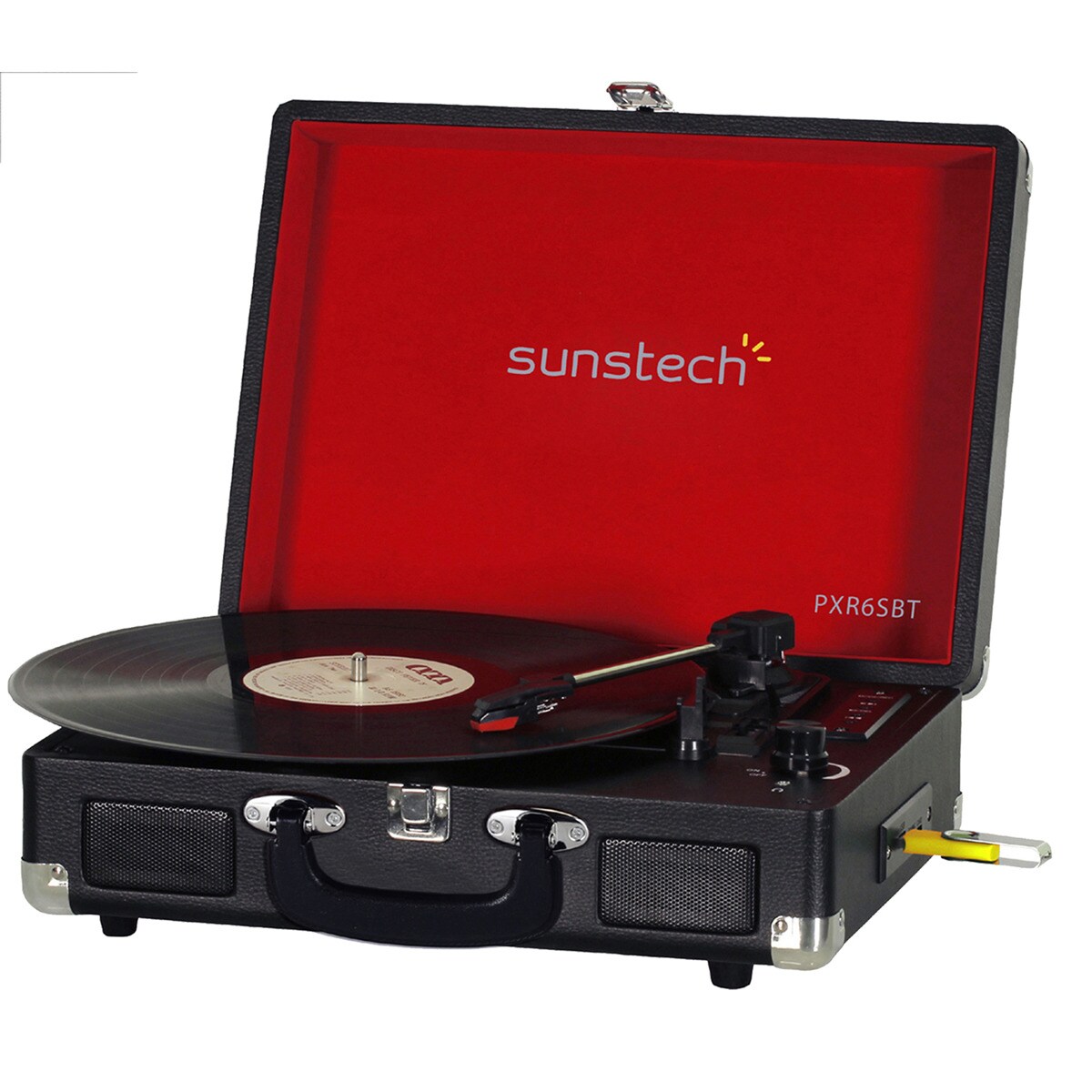 Tocadiscos Sunstech PXR6SBT con Bluetooth, Radio y Lector USB/SD