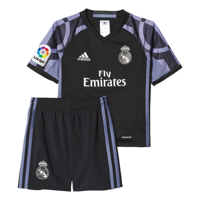 Body Bébé Real Madrid - Maillot Domicile 2018/2019 Officiel - Blanc Et Noir, Personnalisable Avec Nom - Pour Les Petits Supporters