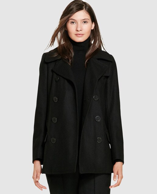 ralph lauren women's black coat
