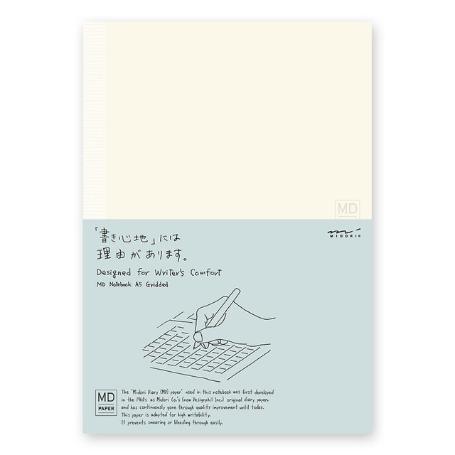 Cuaderno De Papel MD A5 Midori Hojas Cuadriculadas.