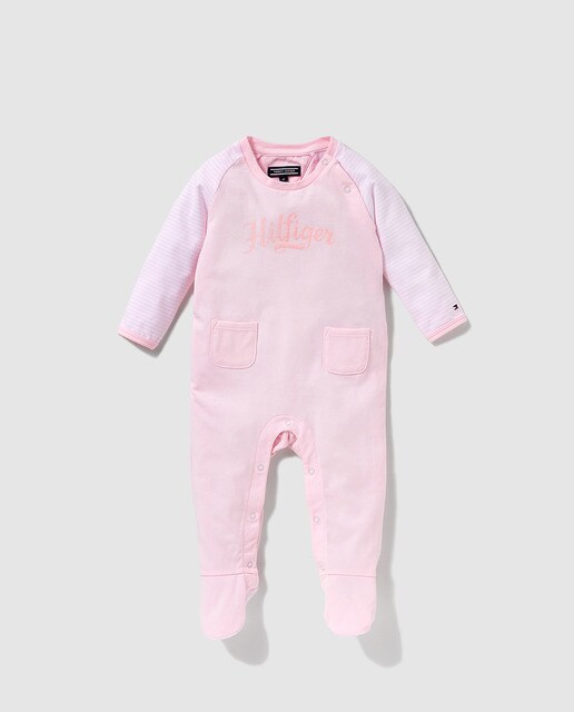 Grenouillere Bebe Fille Tommy Hilfiger Rose Avec Logo Mode El Corte Ingles