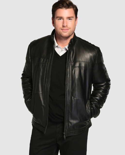 Compra chaquetas de cuero hombres bombardero online al por