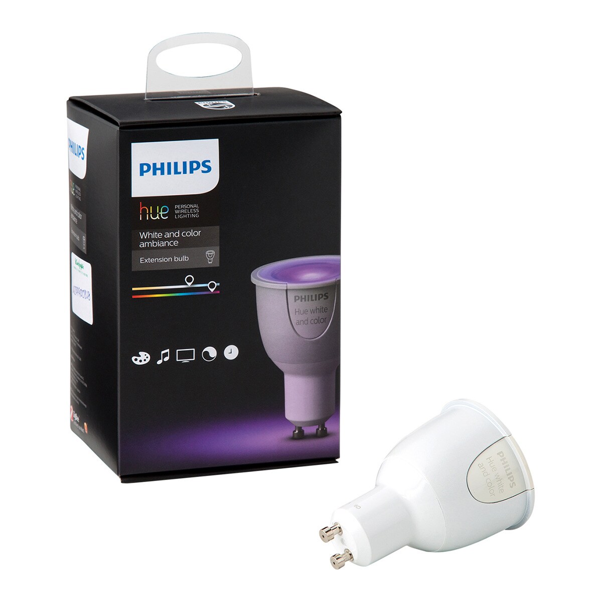 Bombilla LED inteligente luz blanca y de color GU10 Hue Philips