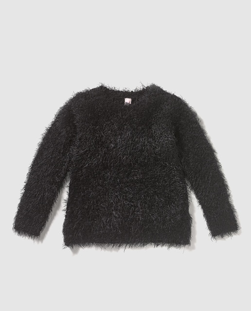 black fur sweater