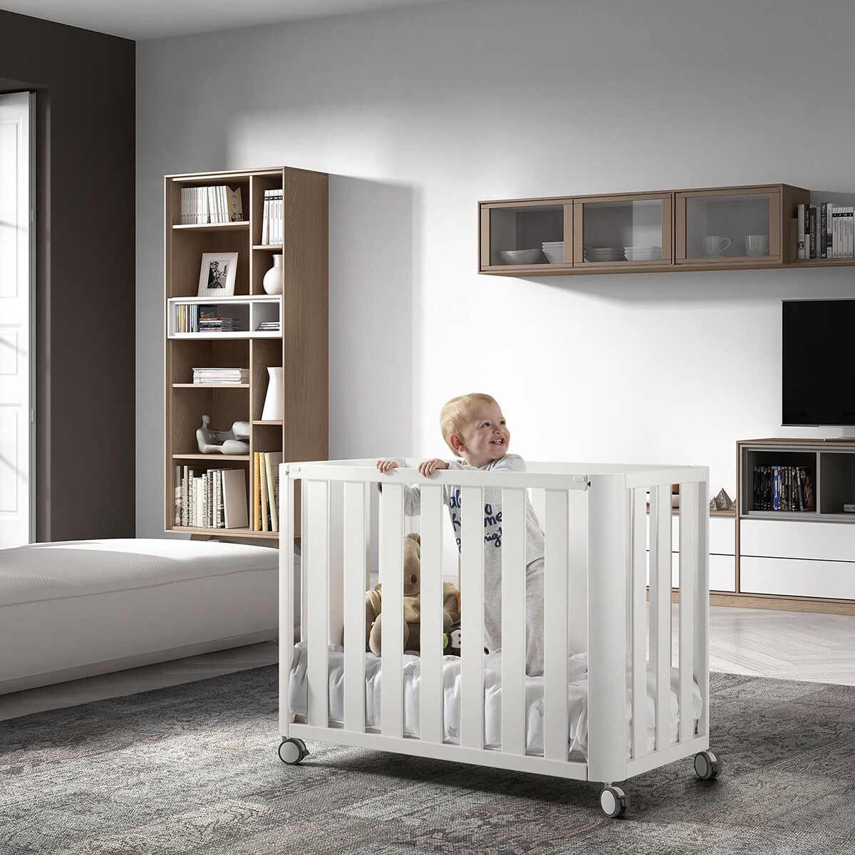Mini-Berço de Co-Sleeping Doco Sleeping de Madeira 50x90 cm - Branco Branco-2