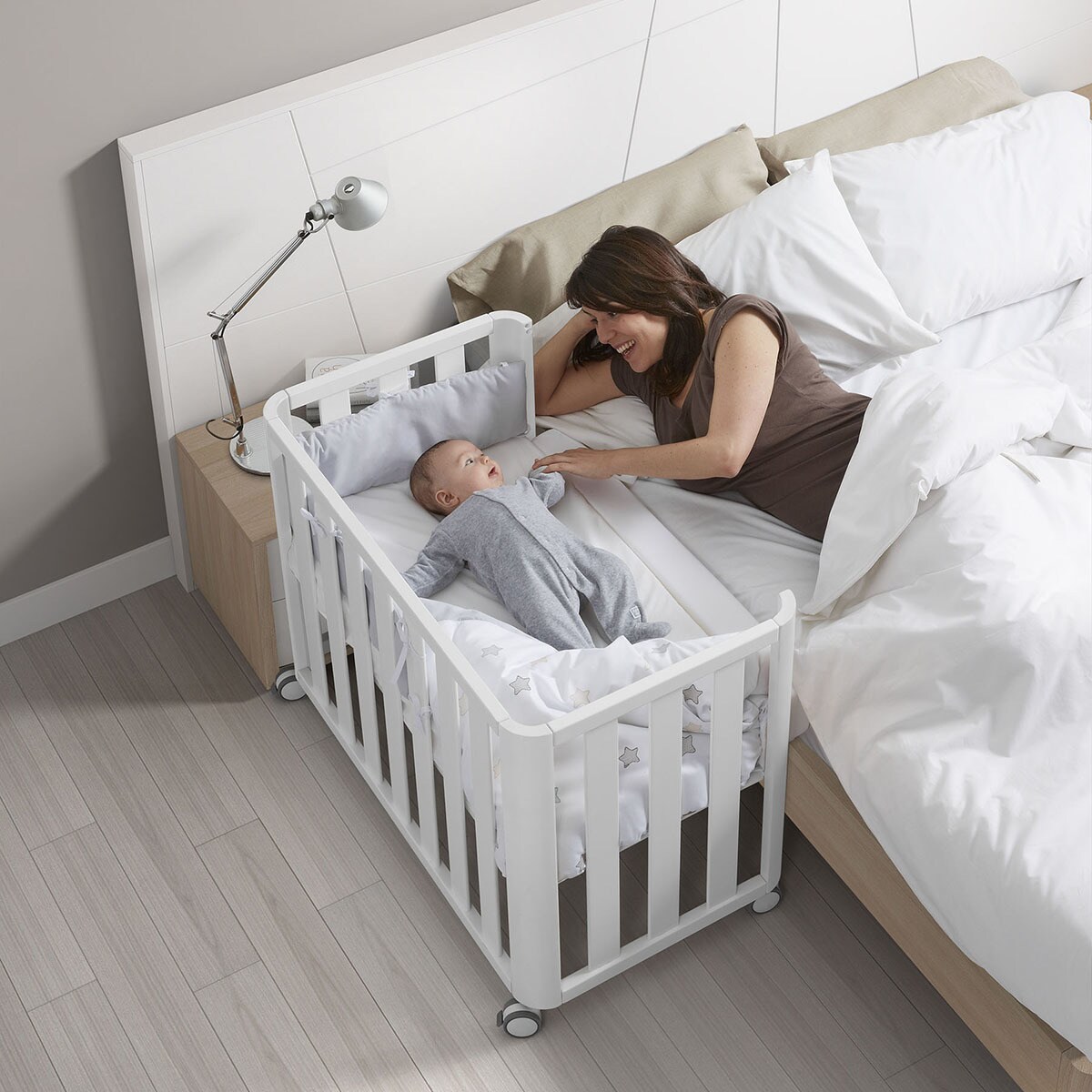 Mini-Berço de Co-Sleeping Doco Sleeping de Madeira 50x90 cm - Branco Branco-4