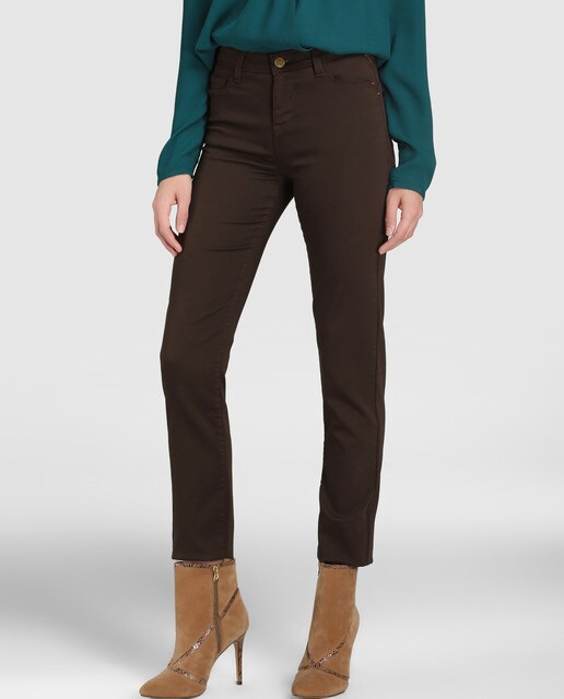 satin skinny trousers