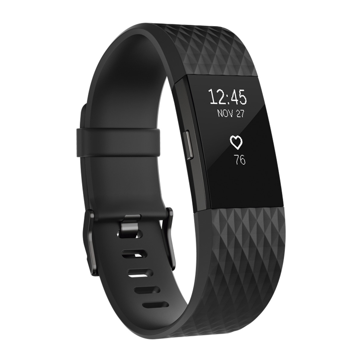 Pulsera de actividad Fitbit CHARGE 2 Negra- Gris Plomo talla Pequeña